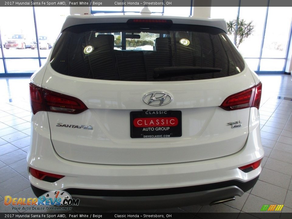 2017 Hyundai Santa Fe Sport AWD Pearl White / Beige Photo #8