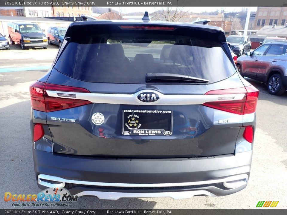 2021 Kia Seltos SX Turbo AWD Gravity Gray / Gray Photo #8