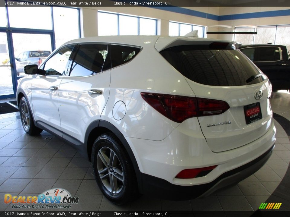 2017 Hyundai Santa Fe Sport AWD Pearl White / Beige Photo #9