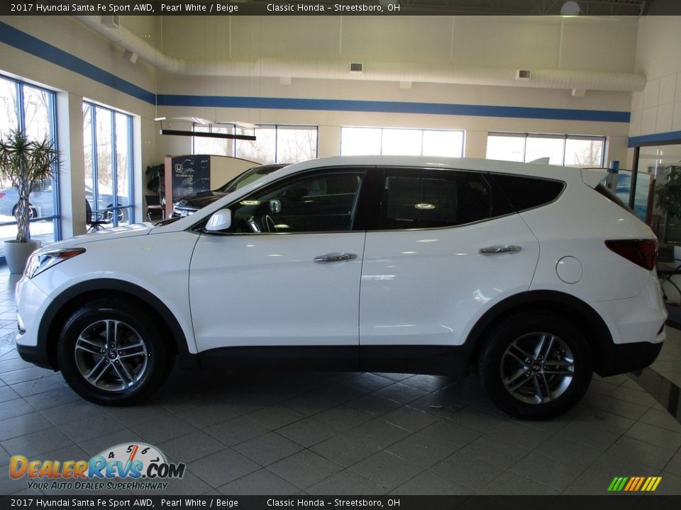 Pearl White 2017 Hyundai Santa Fe Sport AWD Photo #10