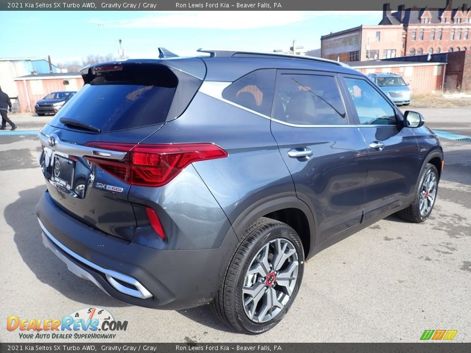 2021 Kia Seltos SX Turbo AWD Gravity Gray / Gray Photo #10