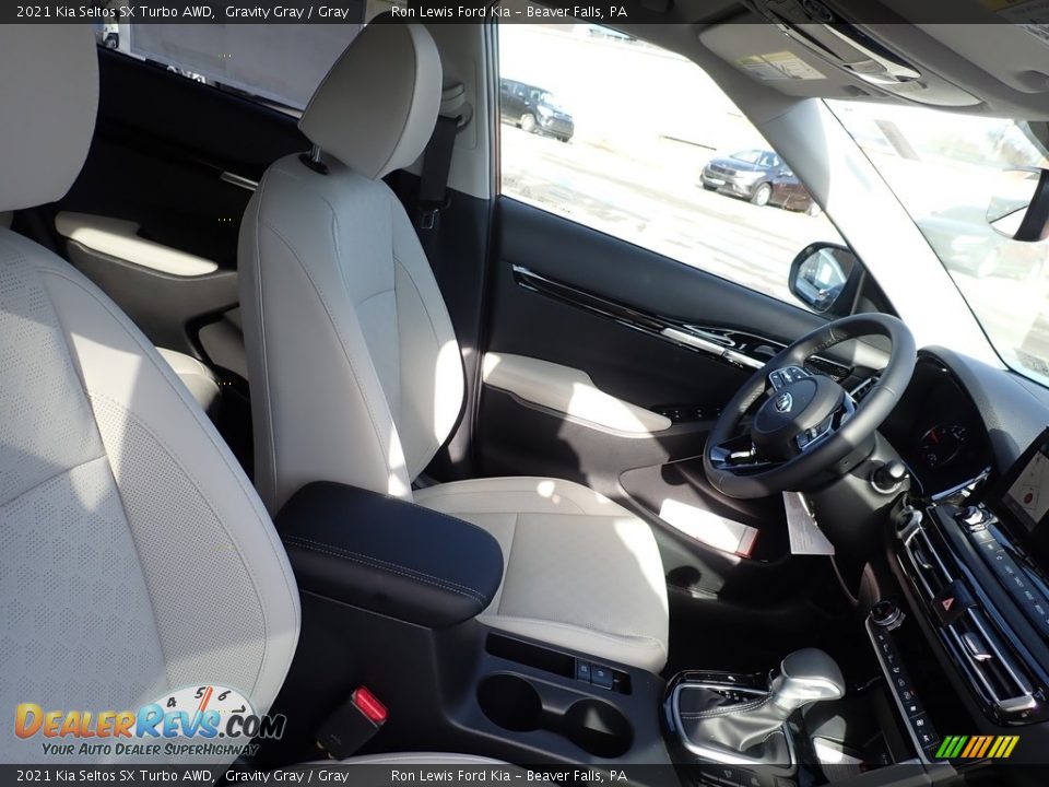 2021 Kia Seltos SX Turbo AWD Gravity Gray / Gray Photo #12