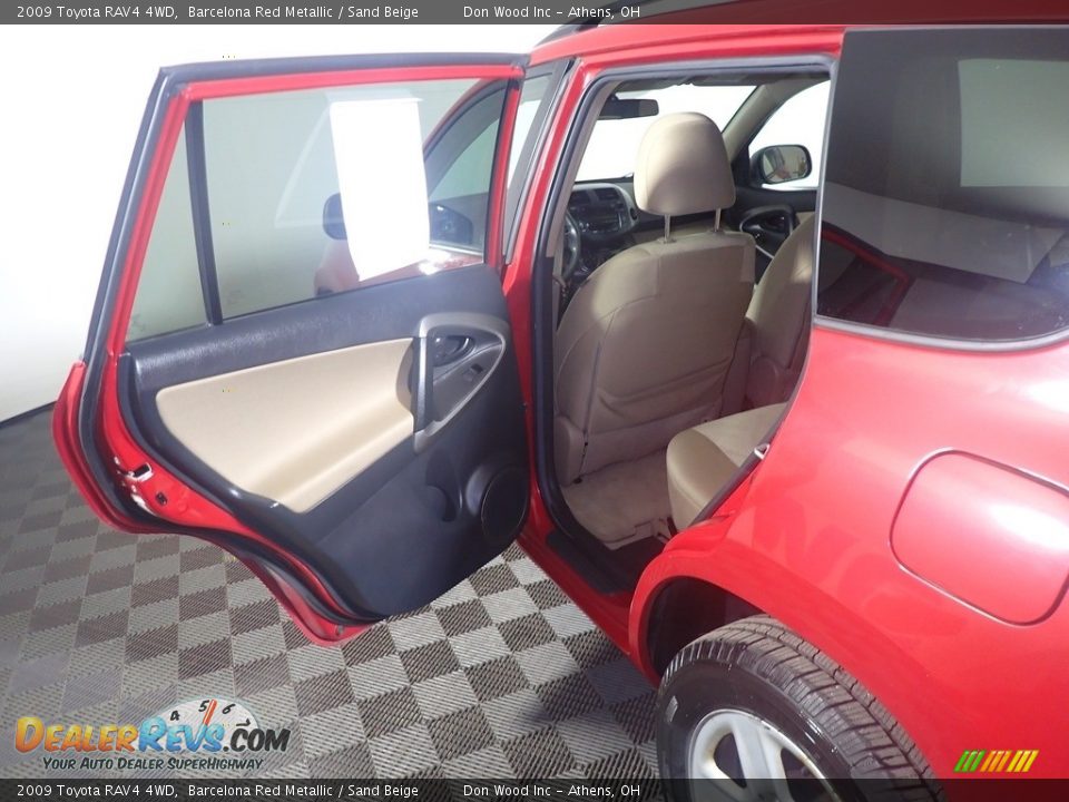 2009 Toyota RAV4 4WD Barcelona Red Metallic / Sand Beige Photo #33