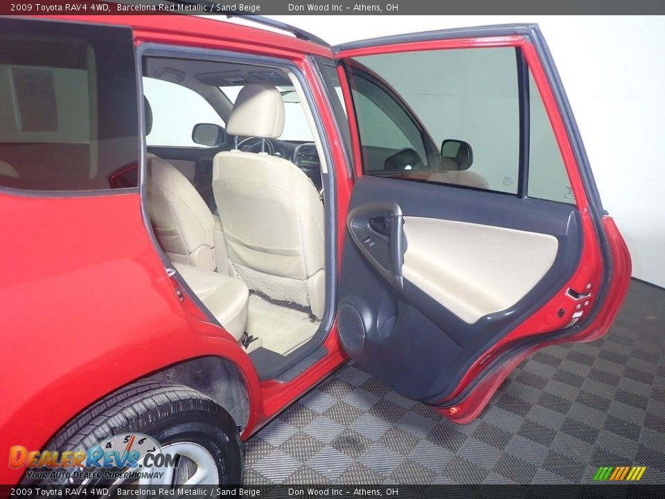 2009 Toyota RAV4 4WD Barcelona Red Metallic / Sand Beige Photo #35