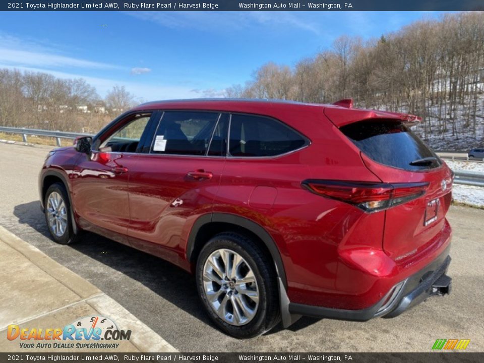 2021 Toyota Highlander Limited AWD Ruby Flare Pearl / Harvest Beige Photo #2