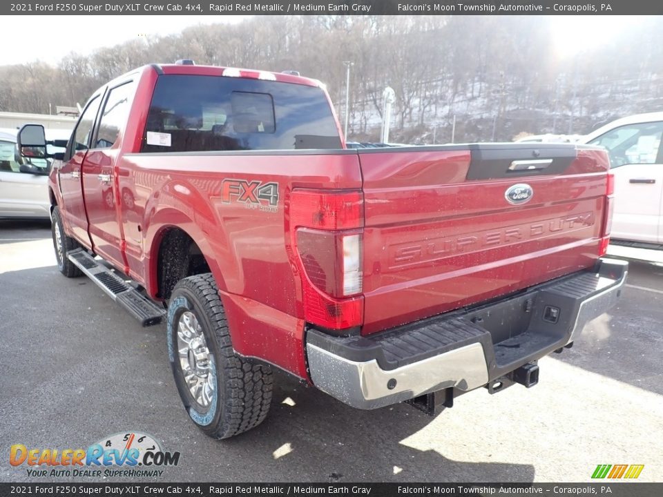 2021 Ford F250 Super Duty XLT Crew Cab 4x4 Rapid Red Metallic / Medium Earth Gray Photo #5