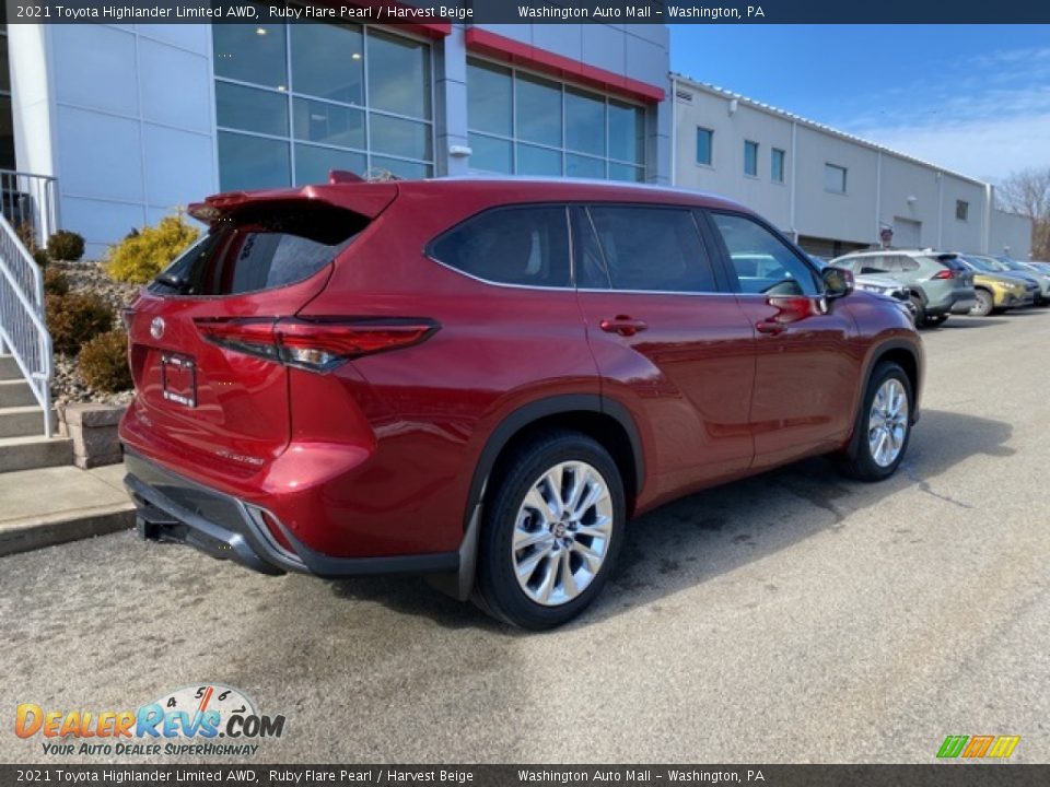 2021 Toyota Highlander Limited AWD Ruby Flare Pearl / Harvest Beige Photo #15
