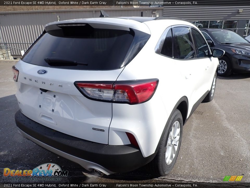 2021 Ford Escape SE 4WD Hybrid Oxford White / Dark Earth Gray Photo #2