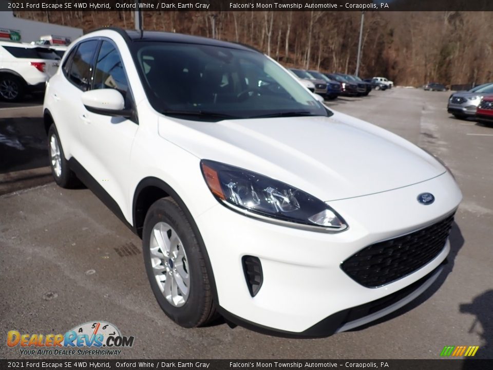 2021 Ford Escape SE 4WD Hybrid Oxford White / Dark Earth Gray Photo #3