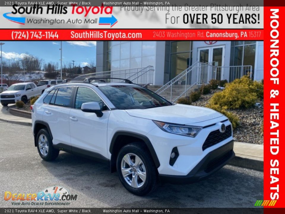 2021 Toyota RAV4 XLE AWD Super White / Black Photo #1