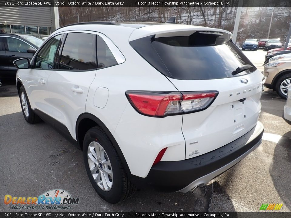 2021 Ford Escape SE 4WD Hybrid Oxford White / Dark Earth Gray Photo #6