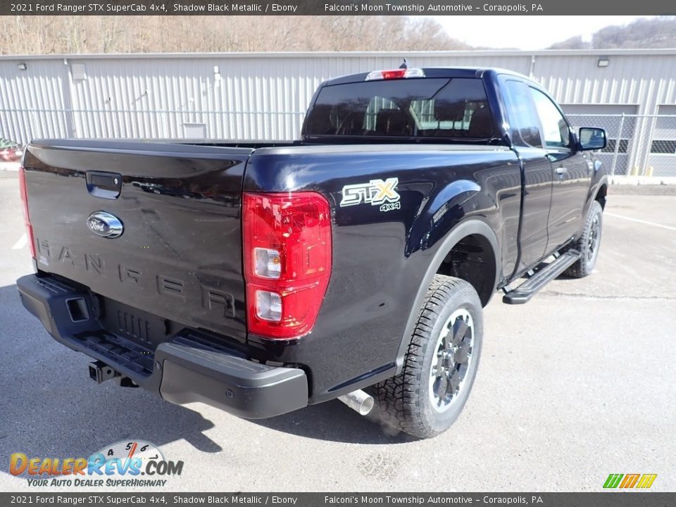 2021 Ford Ranger STX SuperCab 4x4 Shadow Black Metallic / Ebony Photo #2