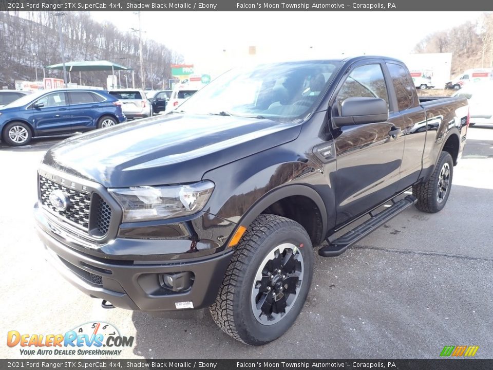 2021 Ford Ranger STX SuperCab 4x4 Shadow Black Metallic / Ebony Photo #5