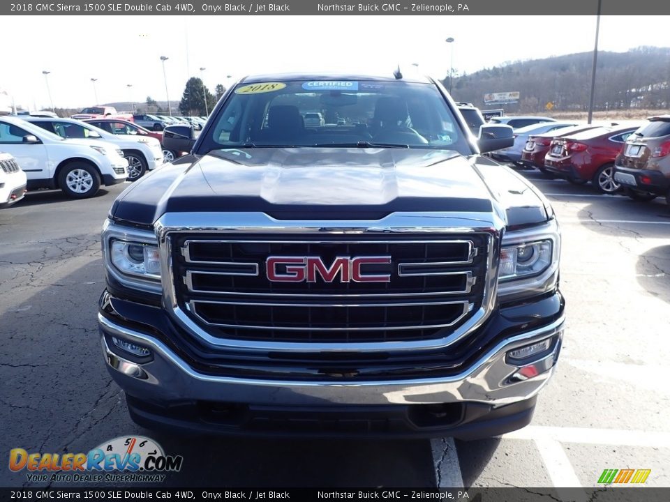 2018 GMC Sierra 1500 SLE Double Cab 4WD Onyx Black / Jet Black Photo #3