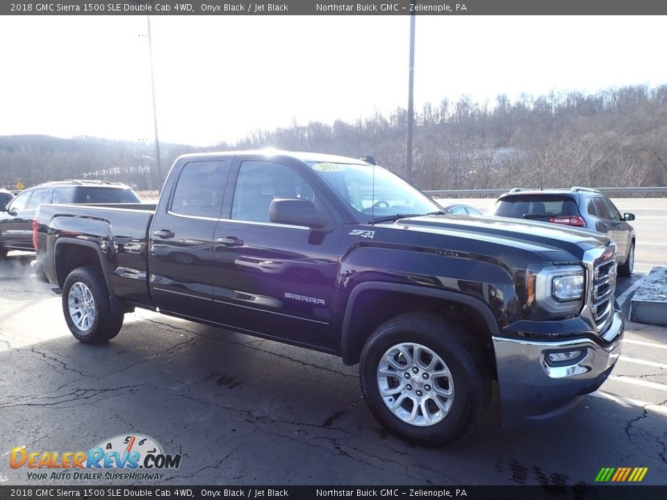 2018 GMC Sierra 1500 SLE Double Cab 4WD Onyx Black / Jet Black Photo #4