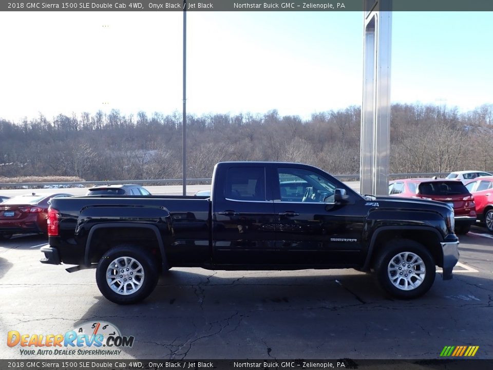 2018 GMC Sierra 1500 SLE Double Cab 4WD Onyx Black / Jet Black Photo #5