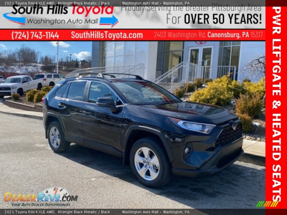 2021 Toyota RAV4 XLE AWD Midnight Black Metallic / Black Photo #1