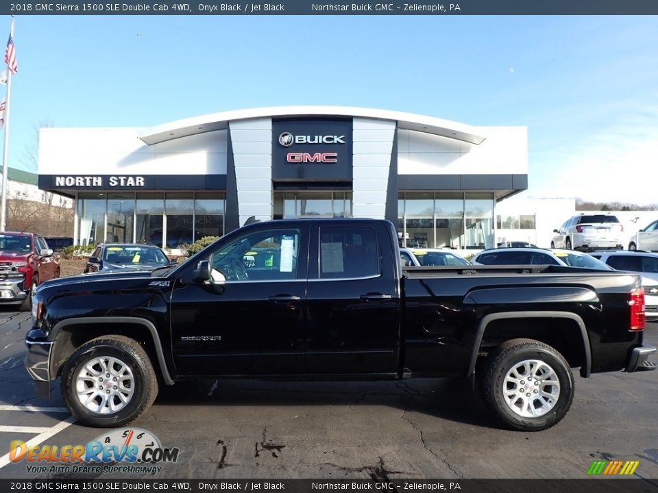 2018 GMC Sierra 1500 SLE Double Cab 4WD Onyx Black / Jet Black Photo #13