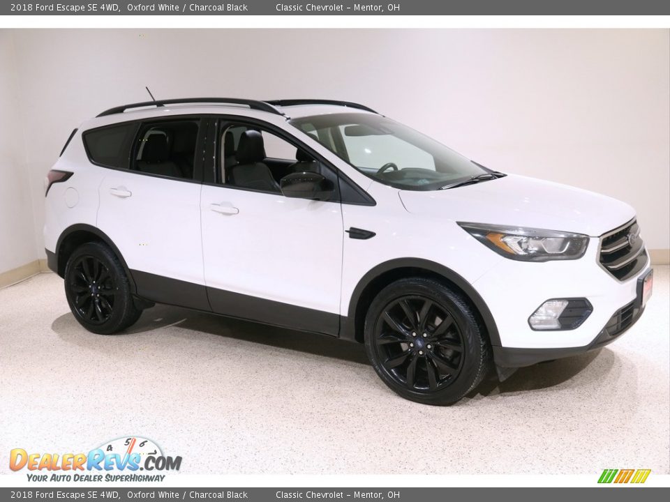 2018 Ford Escape SE 4WD Oxford White / Charcoal Black Photo #1