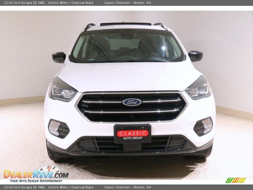 2018 Ford Escape SE 4WD Oxford White / Charcoal Black Photo #2