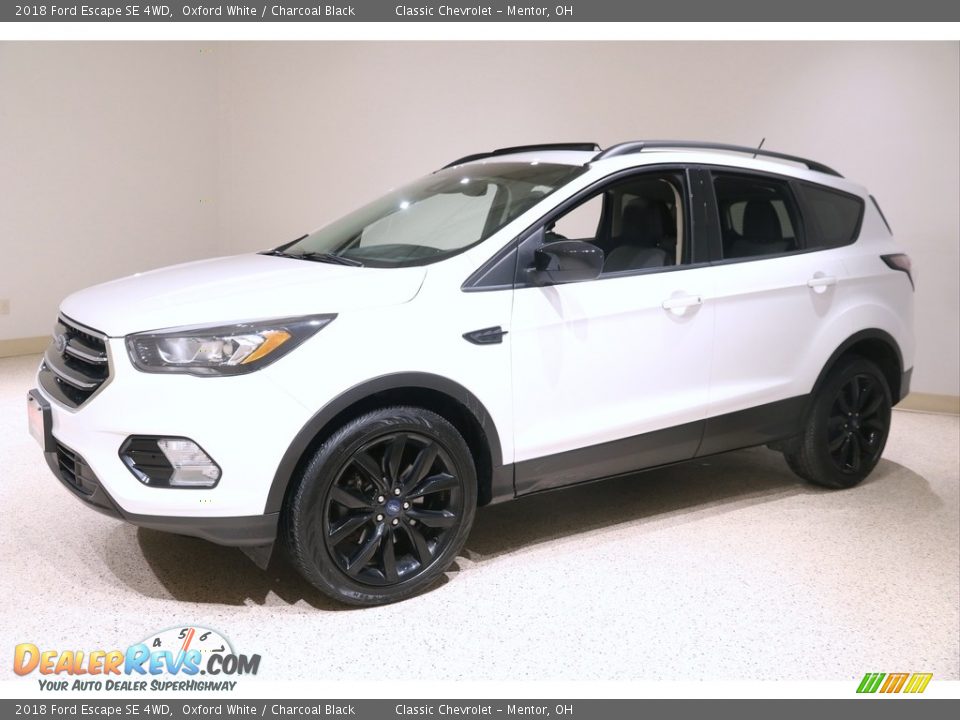 2018 Ford Escape SE 4WD Oxford White / Charcoal Black Photo #3