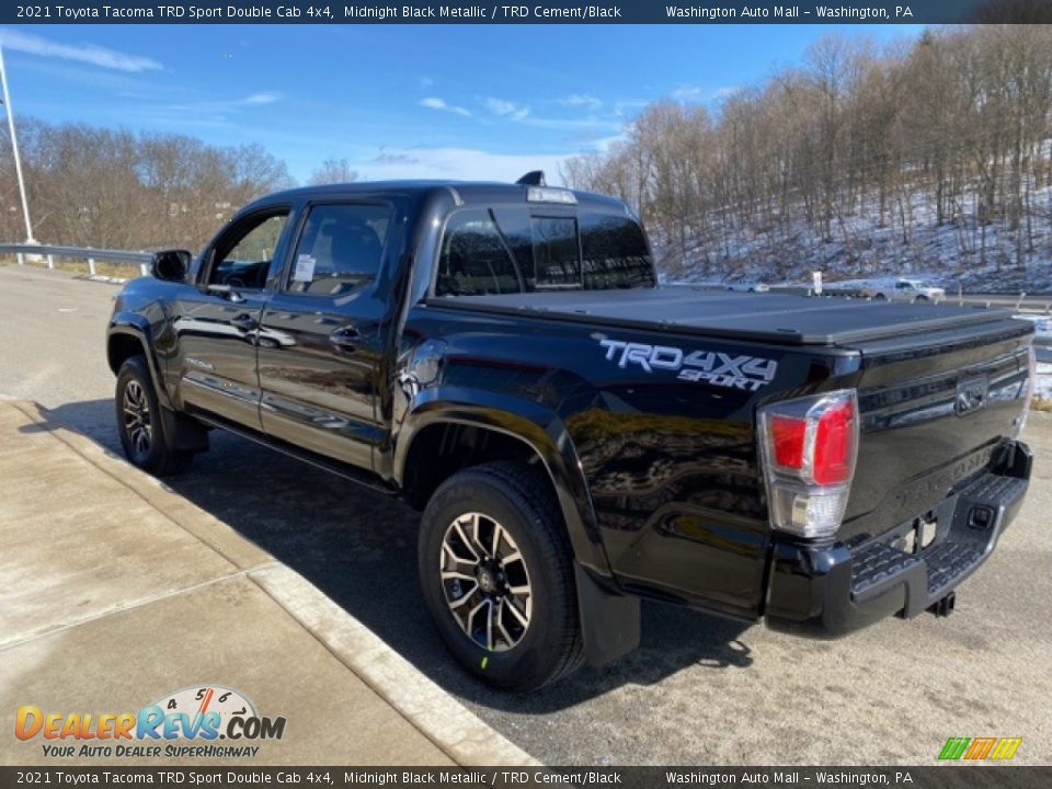 2021 Toyota Tacoma TRD Sport Double Cab 4x4 Midnight Black Metallic / TRD Cement/Black Photo #2