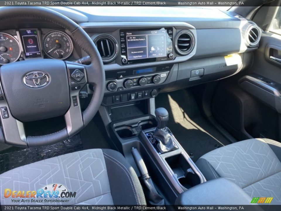 2021 Toyota Tacoma TRD Sport Double Cab 4x4 Midnight Black Metallic / TRD Cement/Black Photo #3