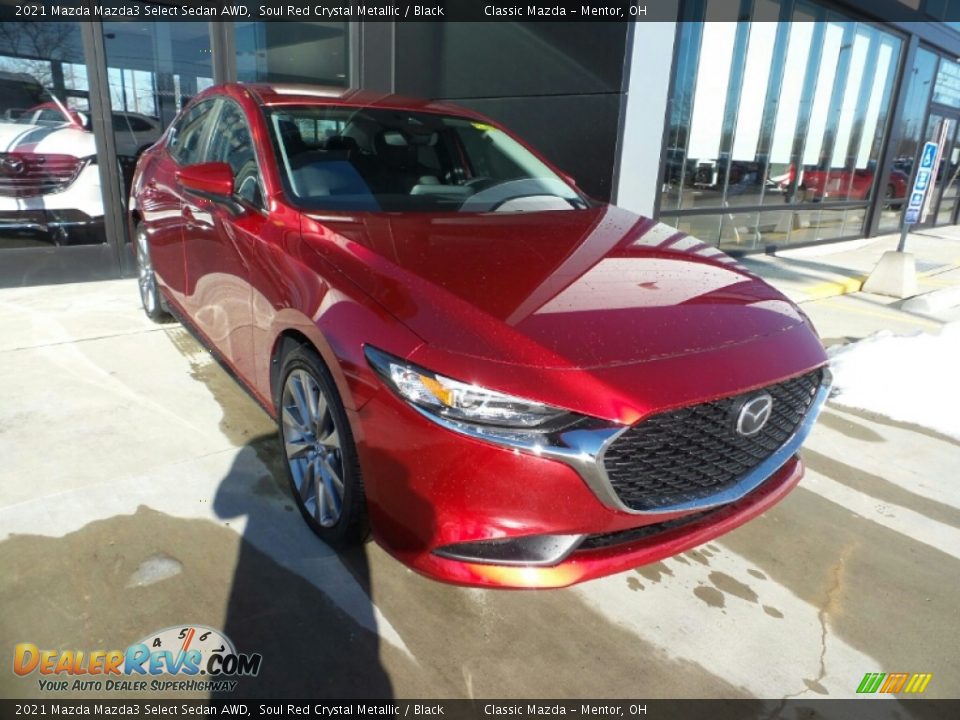 2021 Mazda Mazda3 Select Sedan AWD Soul Red Crystal Metallic / Black Photo #1