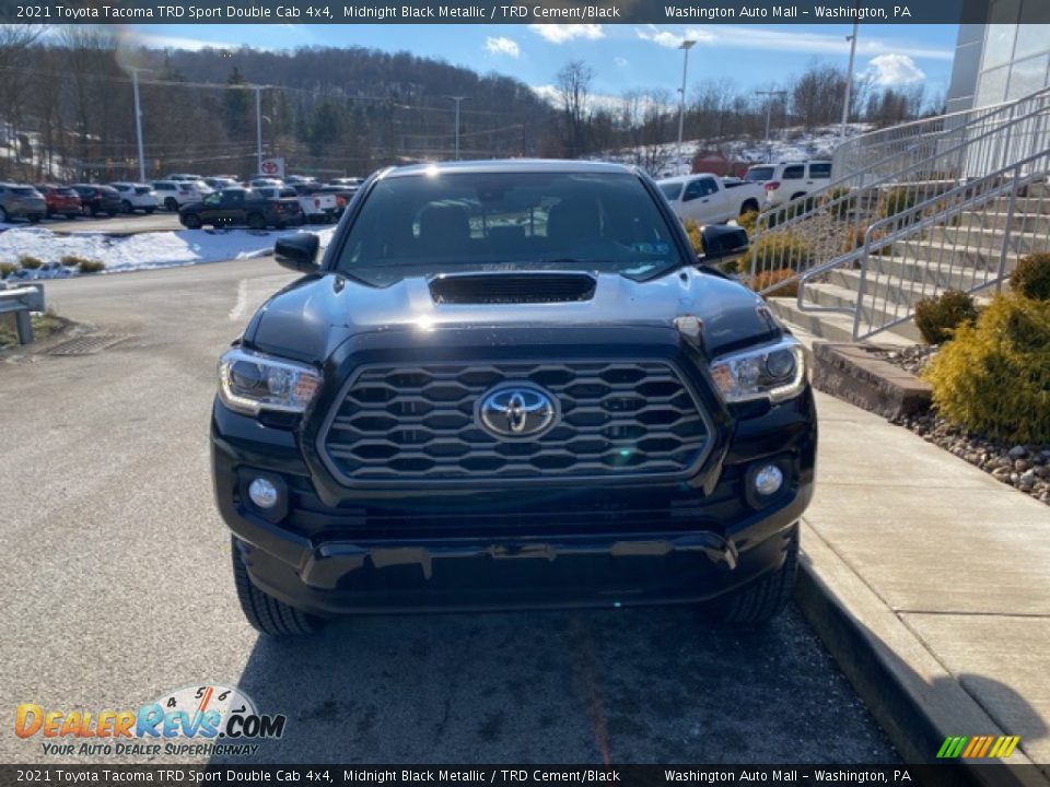 2021 Toyota Tacoma TRD Sport Double Cab 4x4 Midnight Black Metallic / TRD Cement/Black Photo #11