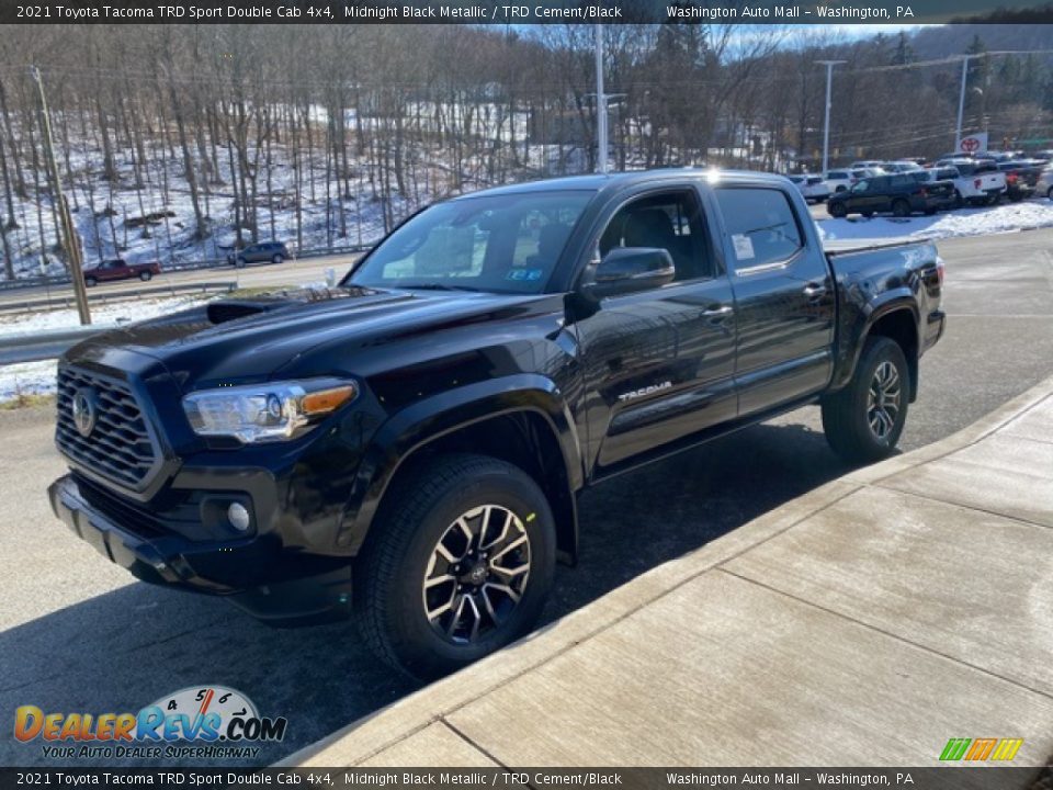 2021 Toyota Tacoma TRD Sport Double Cab 4x4 Midnight Black Metallic / TRD Cement/Black Photo #12