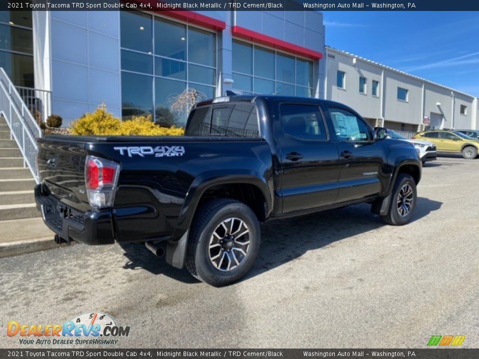 2021 Toyota Tacoma TRD Sport Double Cab 4x4 Midnight Black Metallic / TRD Cement/Black Photo #13