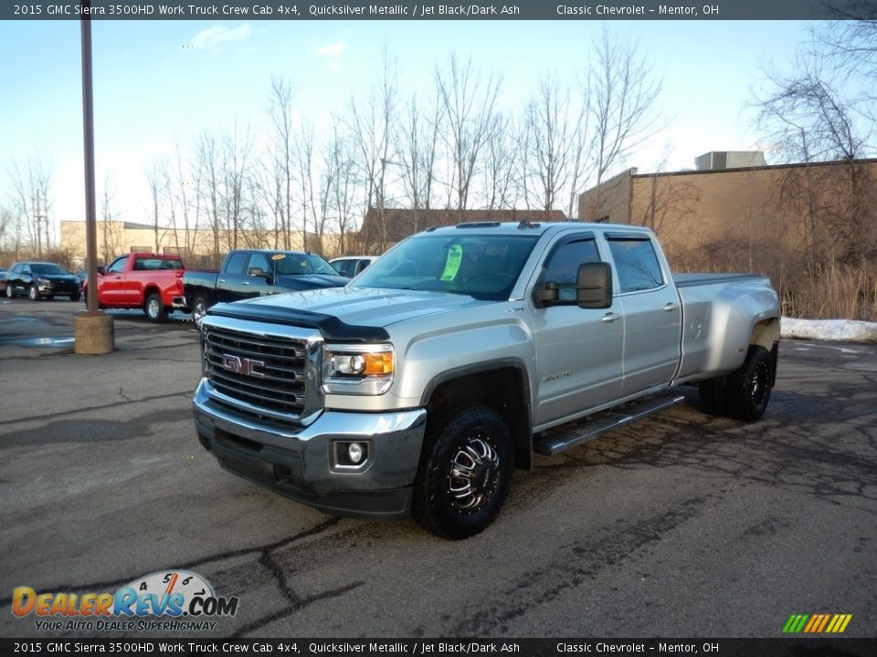 2015 GMC Sierra 3500HD Work Truck Crew Cab 4x4 Quicksilver Metallic / Jet Black/Dark Ash Photo #1