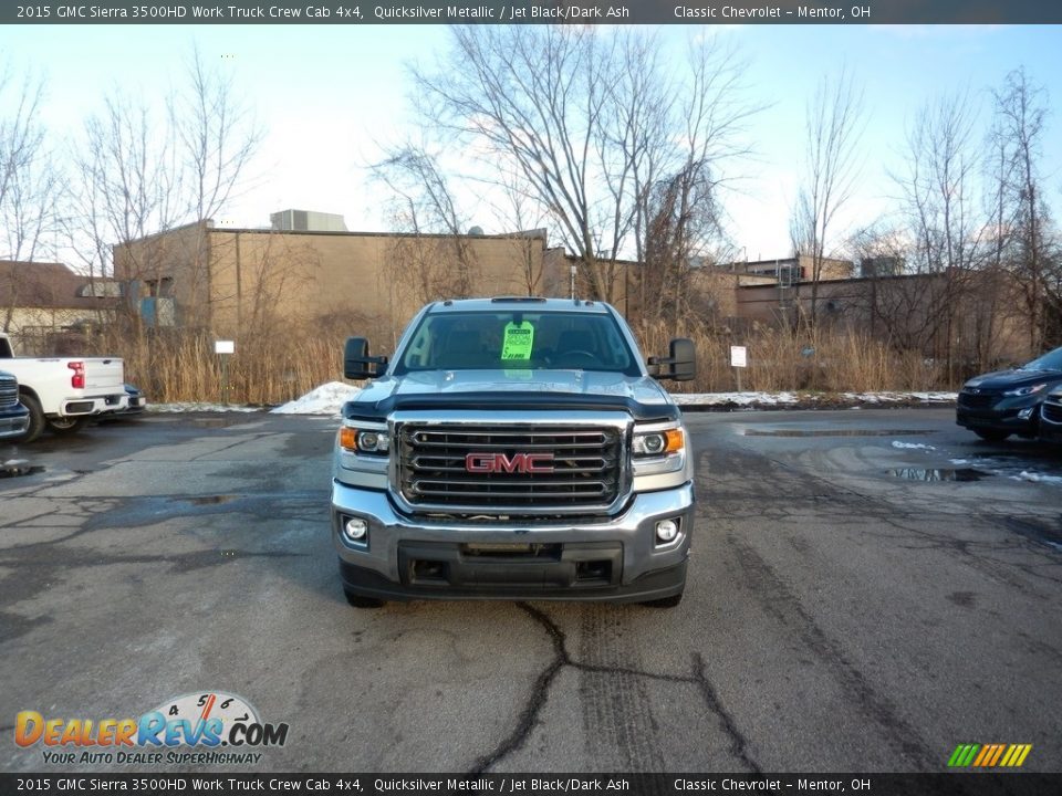 2015 GMC Sierra 3500HD Work Truck Crew Cab 4x4 Quicksilver Metallic / Jet Black/Dark Ash Photo #2