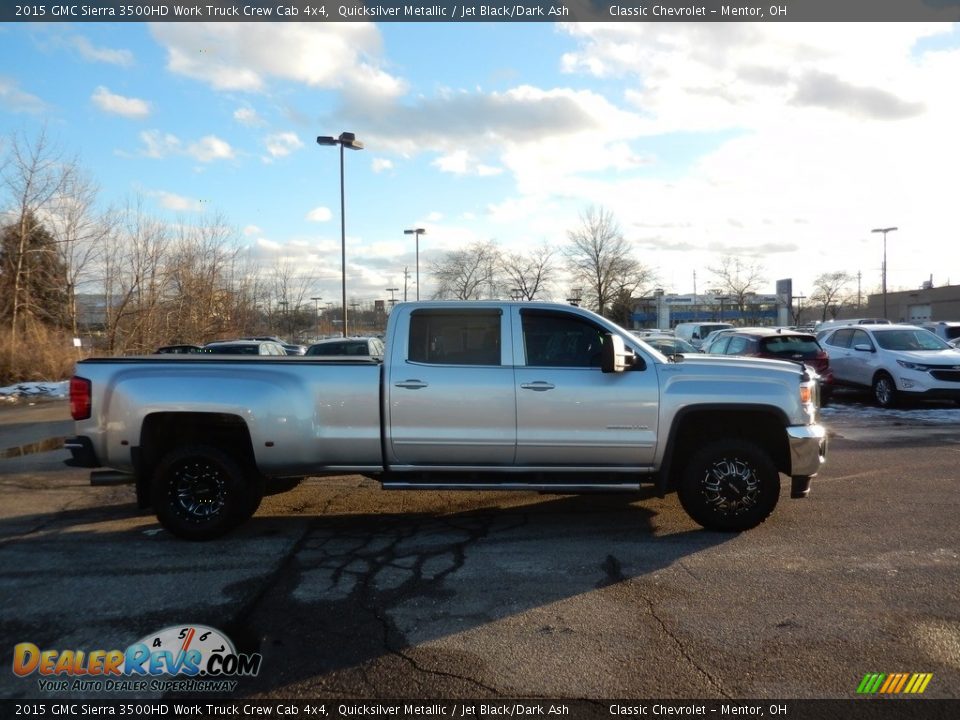 2015 GMC Sierra 3500HD Work Truck Crew Cab 4x4 Quicksilver Metallic / Jet Black/Dark Ash Photo #4