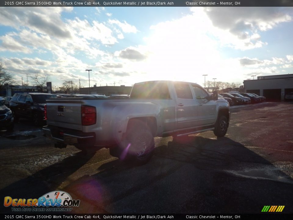 2015 GMC Sierra 3500HD Work Truck Crew Cab 4x4 Quicksilver Metallic / Jet Black/Dark Ash Photo #5