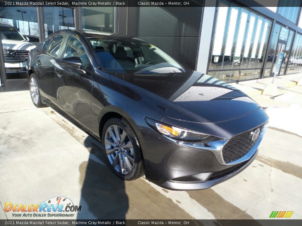 2021 Mazda Mazda3 Select Sedan Machine Gray Metallic / Black Photo #1