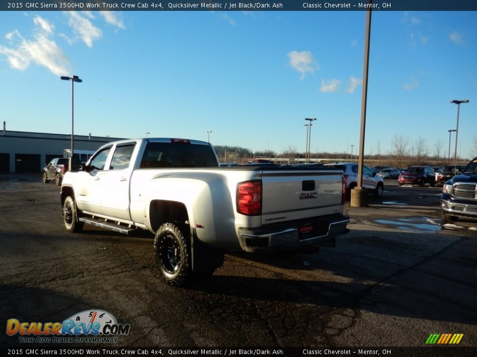 2015 GMC Sierra 3500HD Work Truck Crew Cab 4x4 Quicksilver Metallic / Jet Black/Dark Ash Photo #7