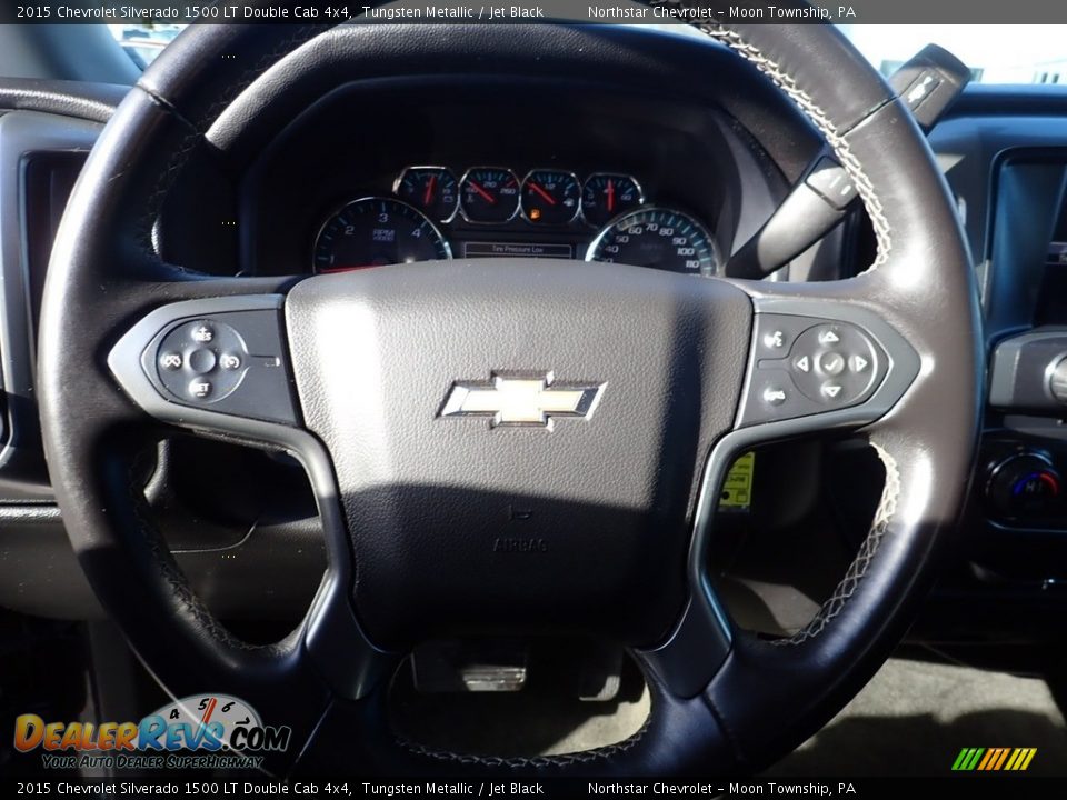 2015 Chevrolet Silverado 1500 LT Double Cab 4x4 Tungsten Metallic / Jet Black Photo #25