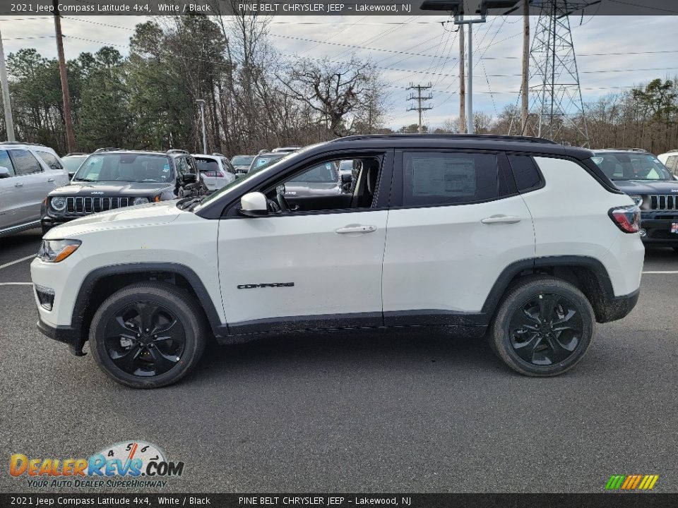 2021 Jeep Compass Latitude 4x4 White / Black Photo #4