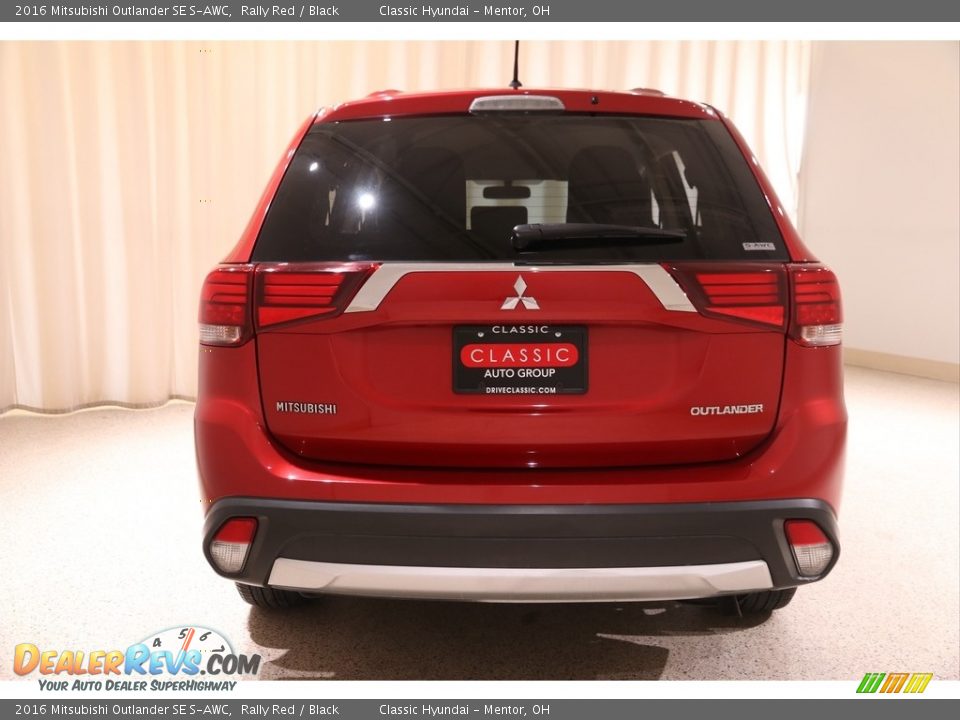 2016 Mitsubishi Outlander SE S-AWC Rally Red / Black Photo #16