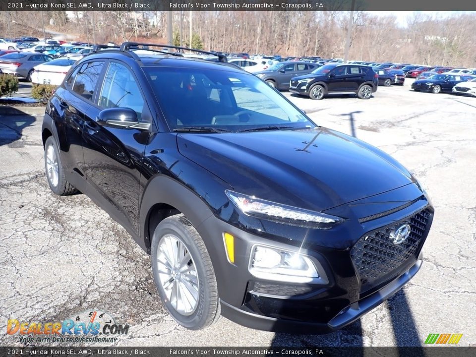 2021 Hyundai Kona SEL AWD Ultra Black / Black Photo #3