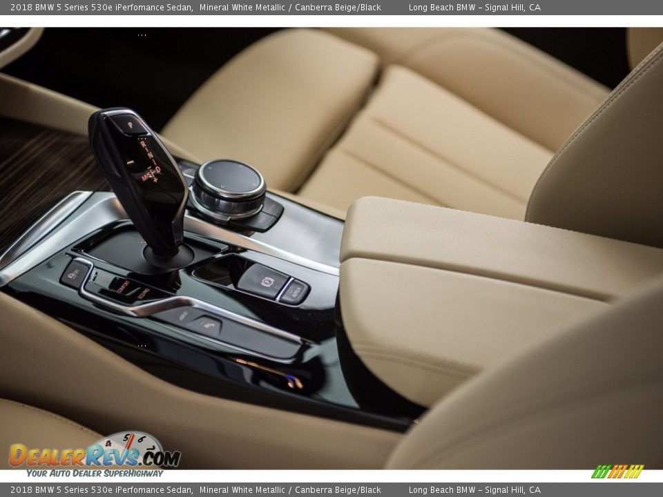 2018 BMW 5 Series 530e iPerfomance Sedan Mineral White Metallic / Canberra Beige/Black Photo #7