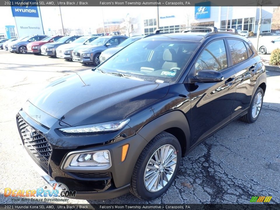 2021 Hyundai Kona SEL AWD Ultra Black / Black Photo #5