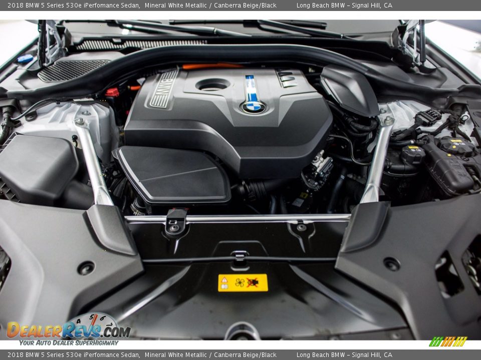 2018 BMW 5 Series 530e iPerfomance Sedan Mineral White Metallic / Canberra Beige/Black Photo #8