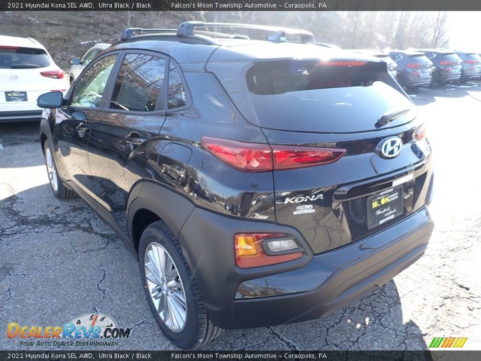 2021 Hyundai Kona SEL AWD Ultra Black / Black Photo #6