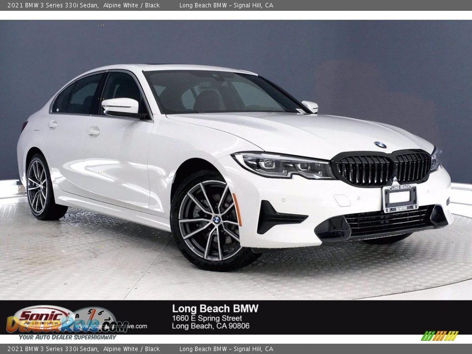 2021 BMW 3 Series 330i Sedan Alpine White / Black Photo #1