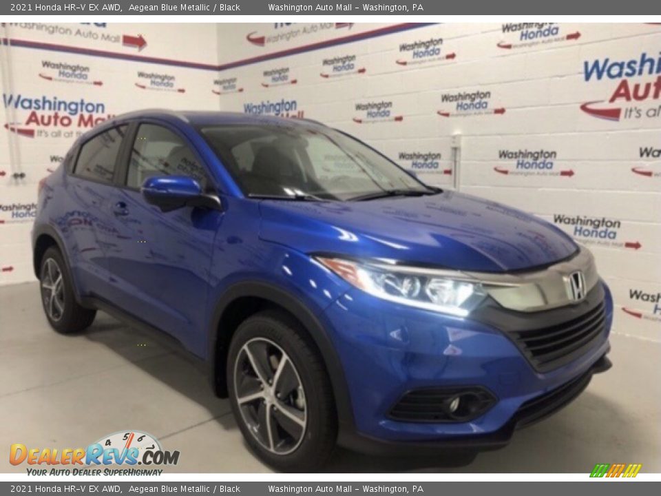 2021 Honda HR-V EX AWD Aegean Blue Metallic / Black Photo #2