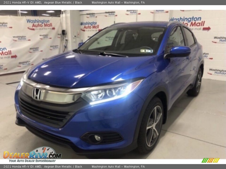 2021 Honda HR-V EX AWD Aegean Blue Metallic / Black Photo #3