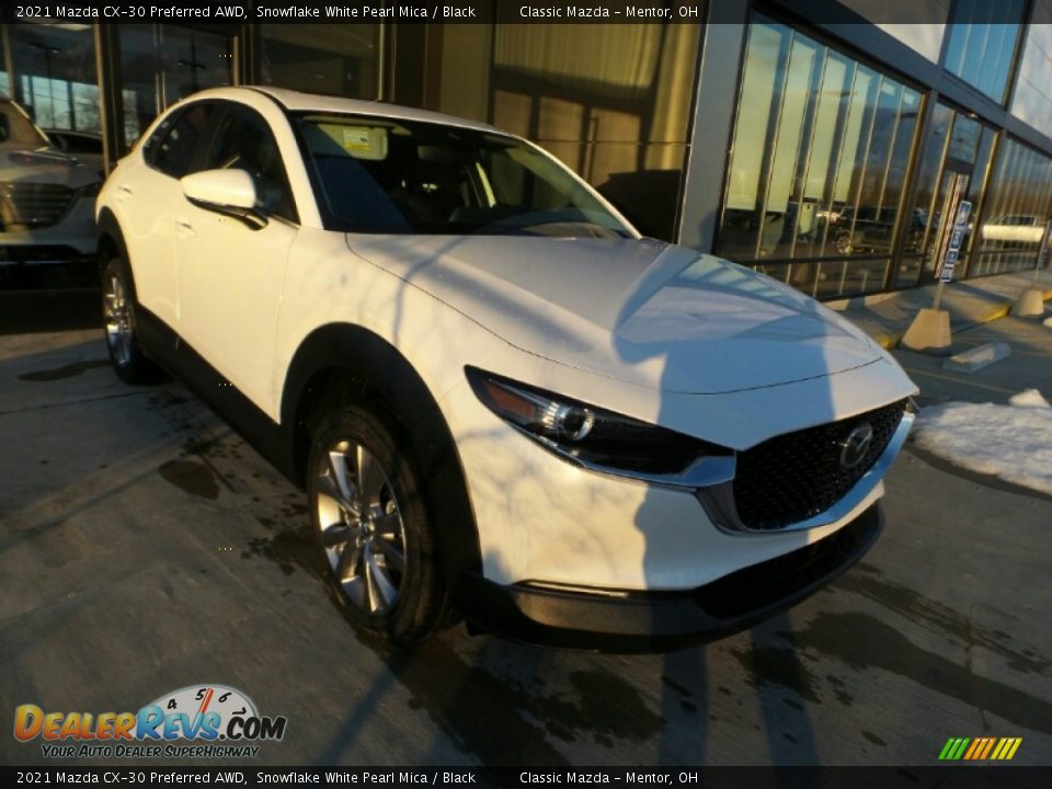 2021 Mazda CX-30 Preferred AWD Snowflake White Pearl Mica / Black Photo #4