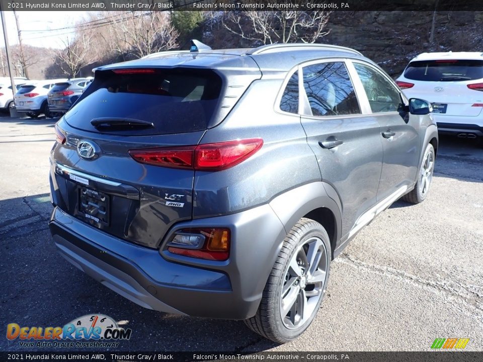 2021 Hyundai Kona Limited AWD Thunder Gray / Black Photo #2